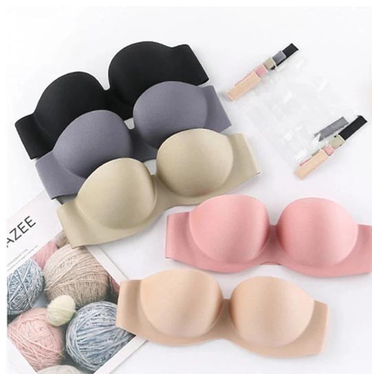 Strapless Half Cup Bra Push Up Bra