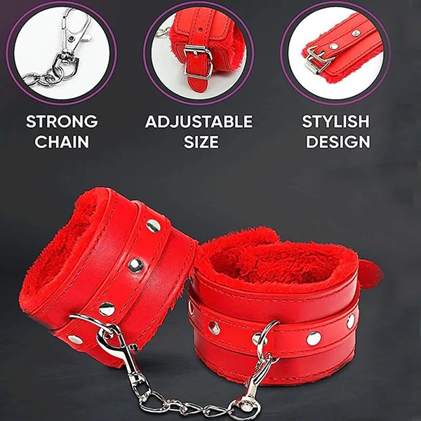 Intimate Leather Handcuffs Set