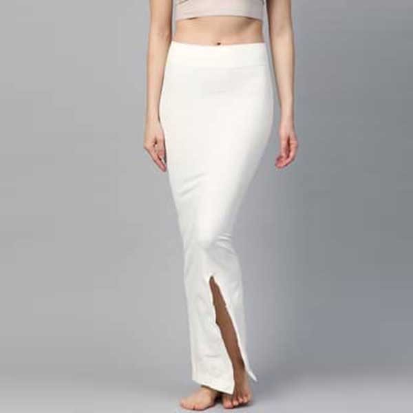 Ribbed Fabric Fish Cut Petticoat Cum Skirt